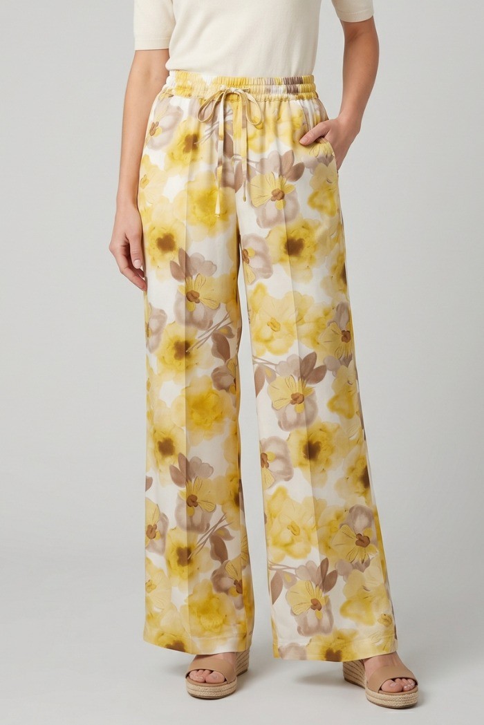 Fly Girl pantalone in viscosa a fantasia 30164/21 [3e7d2502]