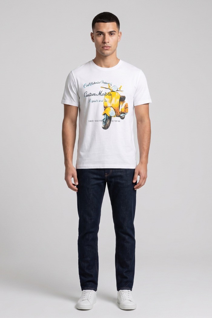 Guy t-shirt in jersey di cotone con stampa Cabrio106-jr M49873 [c2db4eb0]