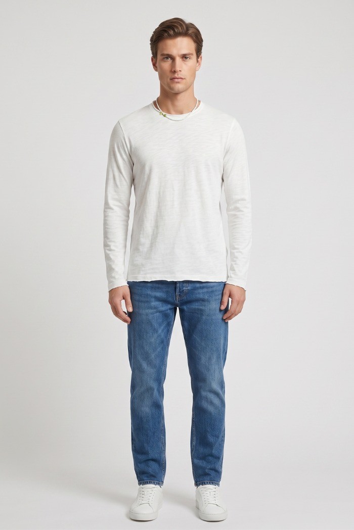 Guy t-shirt manica lunga con orli vivi Mondial467-jsb3 M49907 [bcf6da85]