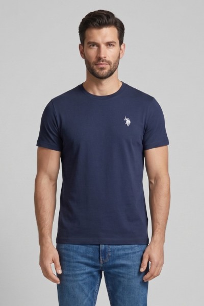 US Polo ASSN t-shirt in cotone con logo ricamato Luca US43154001 [e7b9c1fe]