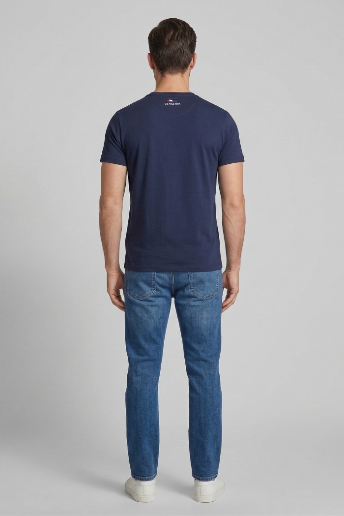 US Polo ASSN t-shirt in cotone con logo ricamato Luca US43154001 [3e9f82f3]