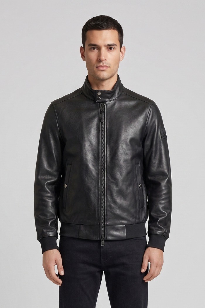 Refrigue giubbino bomber in ecopelle Morg R57042M261 [c30a16af]