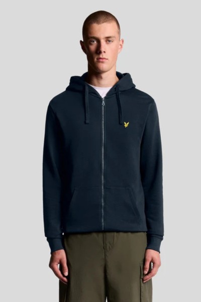 Lyle & Scott felpa a zip con cappuccio in cotone ML420VOG — 805219040078716_1