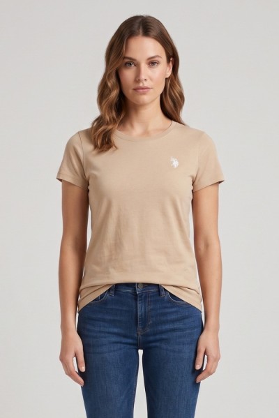 US Polo ASSN t-shirt in cotone con logo ricamato Lucy US43354020 [305304b0]