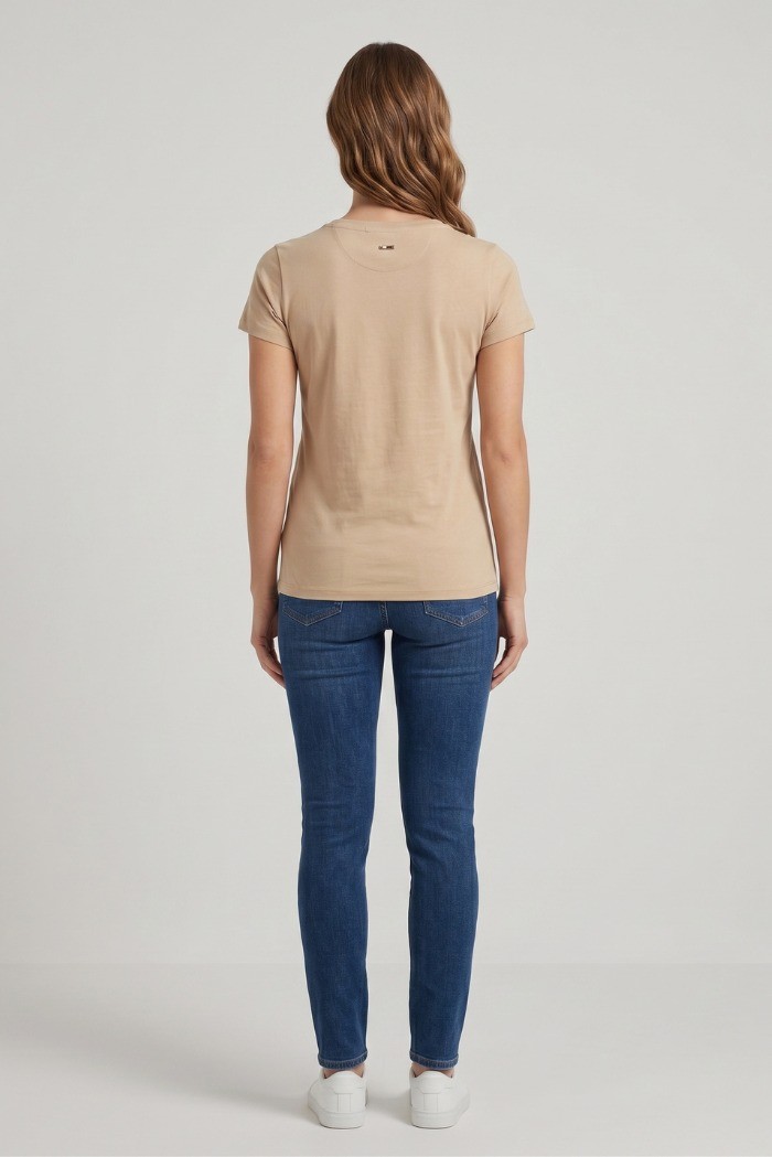 US Polo ASSN t-shirt in cotone con logo ricamato Lucy US43354020 [e97547bd]