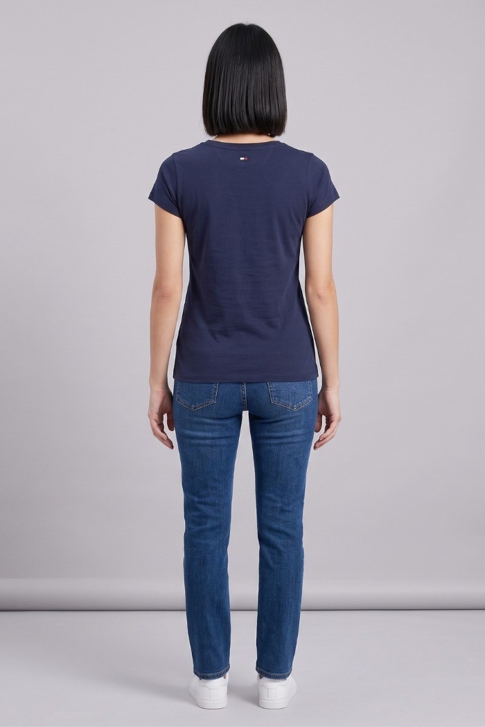 US Polo ASSN t-shirt in cotone con logo ricamato Lucy US43354020 [56bd5ab2]