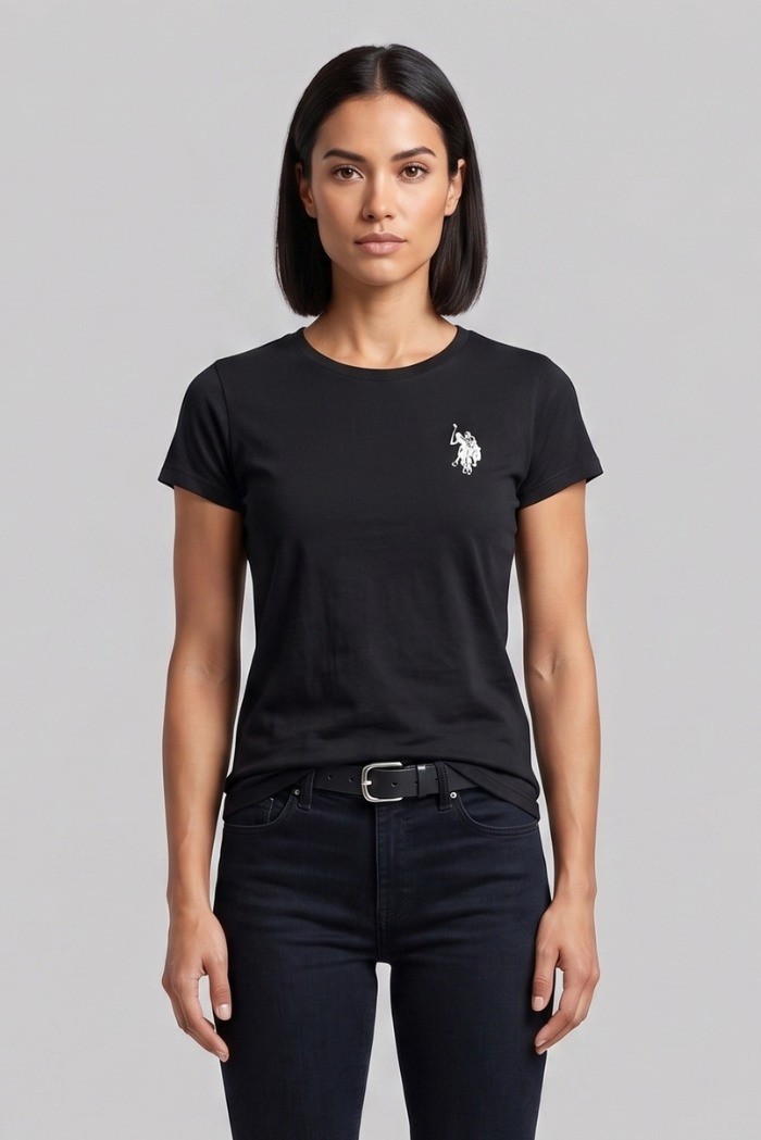 US Polo ASSN t-shirt in cotone con logo ricamato Lucy US43354020 [3f871b35]