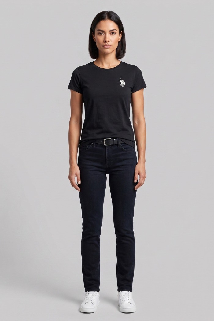 US Polo ASSN t-shirt in cotone con logo ricamato Lucy US43354020 [51bc993c]