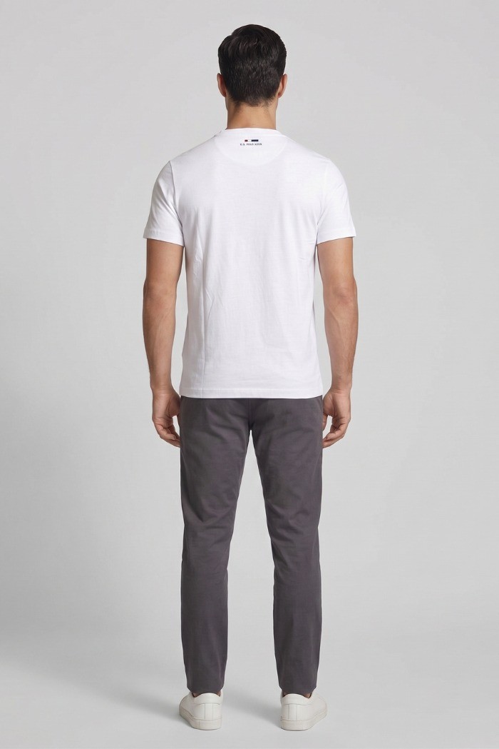 US Polo ASSN t-shirt in cotone con logo ricamato Luca US43154001 [a58138f5]