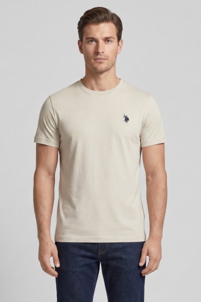 US Polo ASSN t-shirt in cotone con logo ricamato Luca US43154001 [49dd3b59]