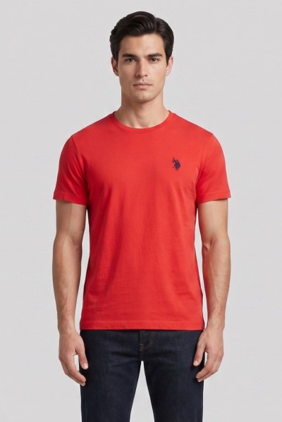 US Polo ASSN t-shirt in cotone con logo ricamato Luca US43154001 [cd61bc0b]