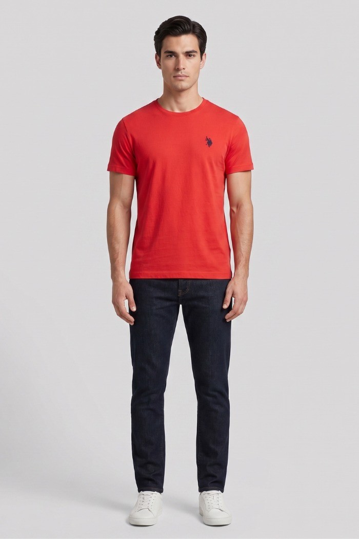 US Polo ASSN t-shirt in cotone con logo ricamato Luca US43154001 [a35a3e02]