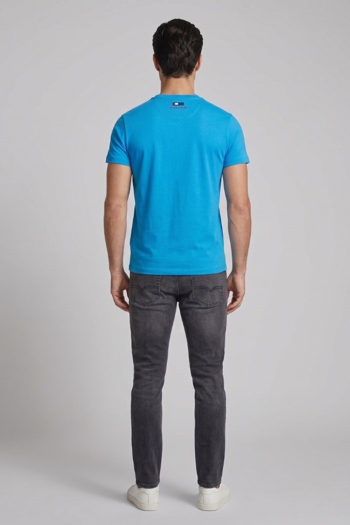 US Polo ASSN t-shirt in cotone con logo ricamato Luca US43154001 [8ed6eed6]