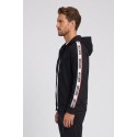 Moschino felpa in cotone stretch con zip e bande logate V1A1782-4409 [2b1ae258]