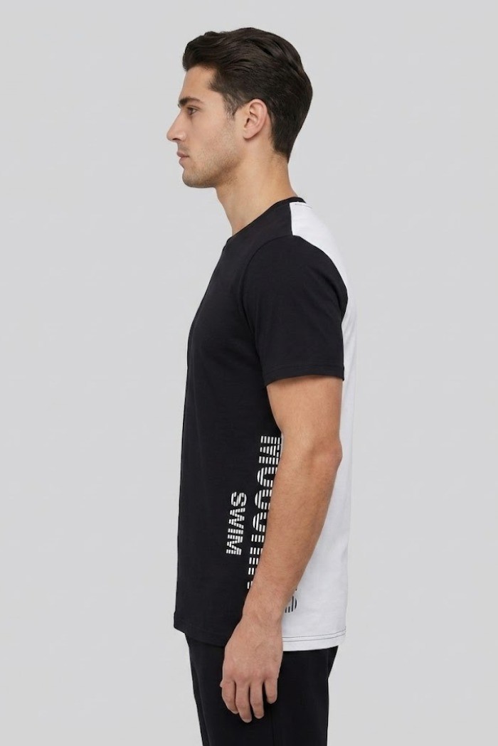 Moschino t-shirt in jersey di cotone con logo laterale V3A0705-9425 [23dfa436]