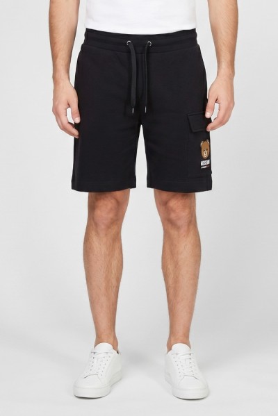 Moschino bermuda in felpa cargo con logo V1A6802-4409 — 805219040079817_1