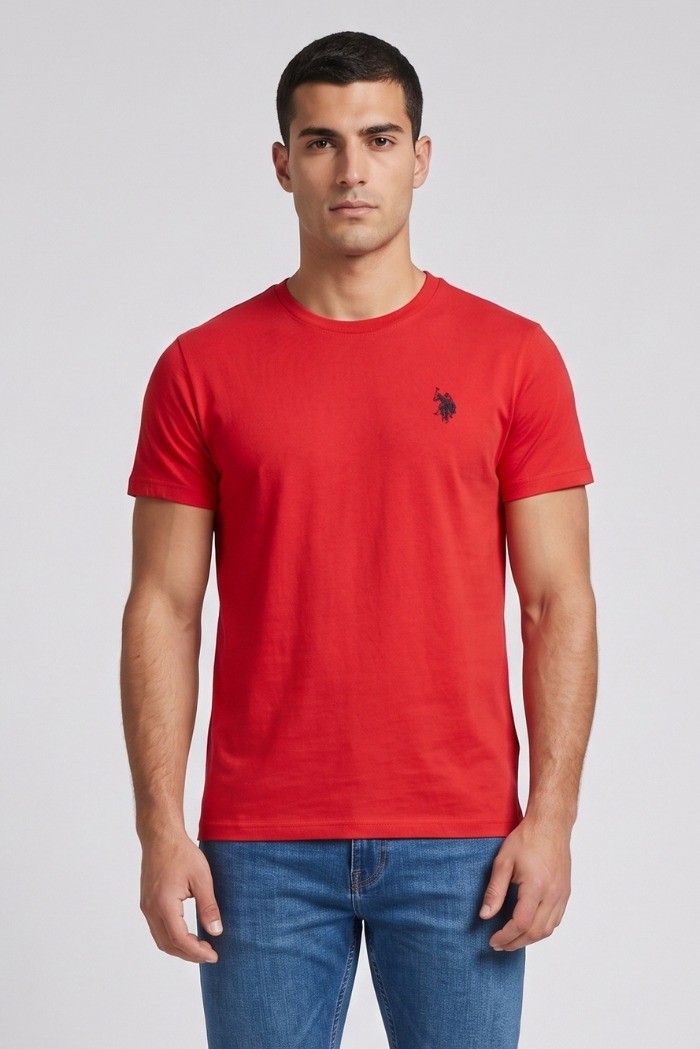 US Polo ASSN t-shirt in piquet di cotone con logo ricamato Bren US43154006 [d79788e2]