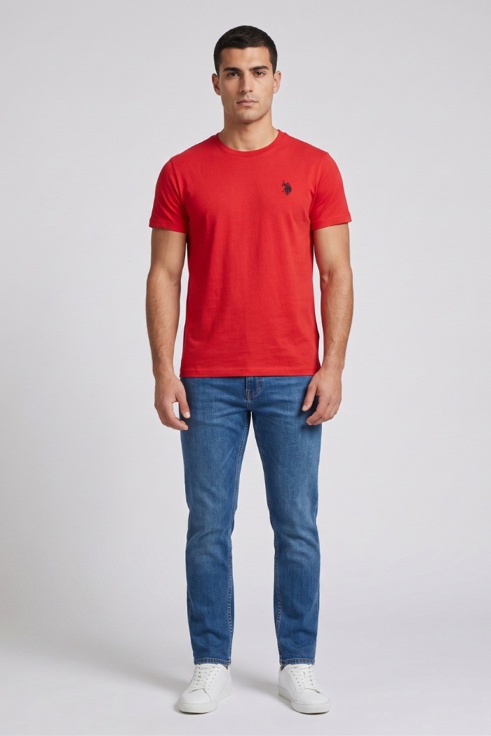 US Polo ASSN t-shirt in piquet di cotone con logo ricamato Bren US43154006 [b9ac0aeb]