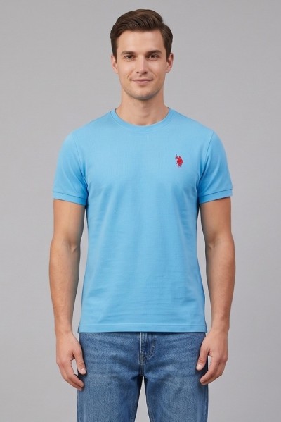 US Polo ASSN t-shirt in piquet di cotone con logo ricamato Bren US43154006 [4d069932]