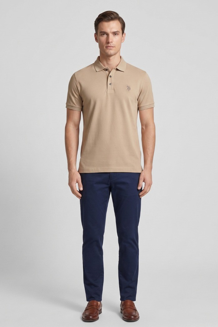 US Polo ASSN polo in jersey con logo ricamato Henry US43197019 [45d91545]