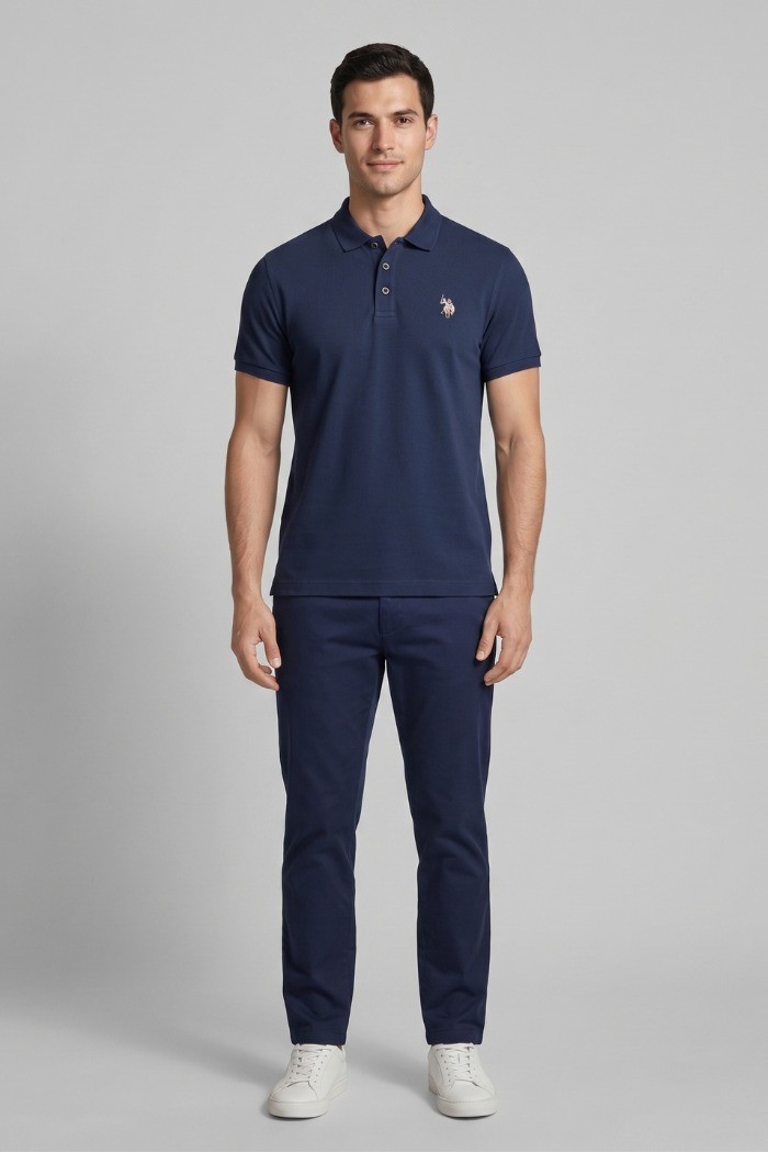 US Polo ASSN polo in jersey con logo ricamato Henry US43197019 [fa11084a]