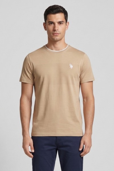 US Polo ASSN t-shirt maglia con lavorazioni e logo ricamato Ivo US43154027 [43c04f0d]