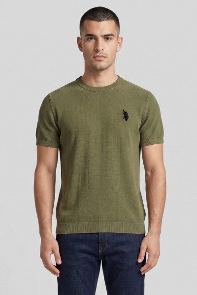 US Polo ASSN t-shirt maglia delavè con logo ricamato Devon US43154013 [8e67f8cc]