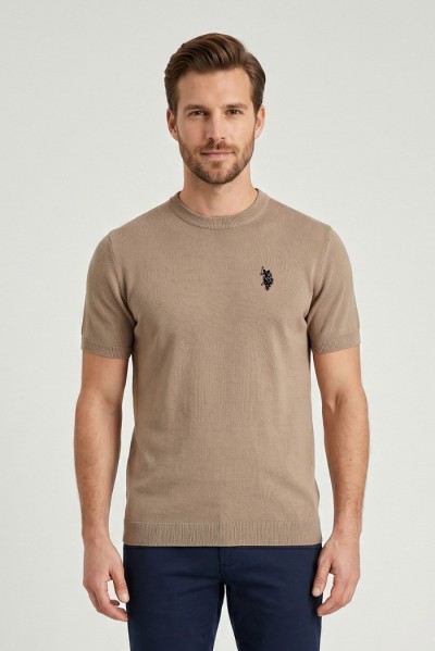 US Polo ASSN t-shirt maglia delavè con logo ricamato Devon US43154013 [82a3b81a]