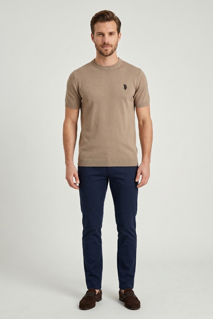 US Polo ASSN t-shirt maglia delavè con logo ricamato Devon US43154013 [ec983a13]