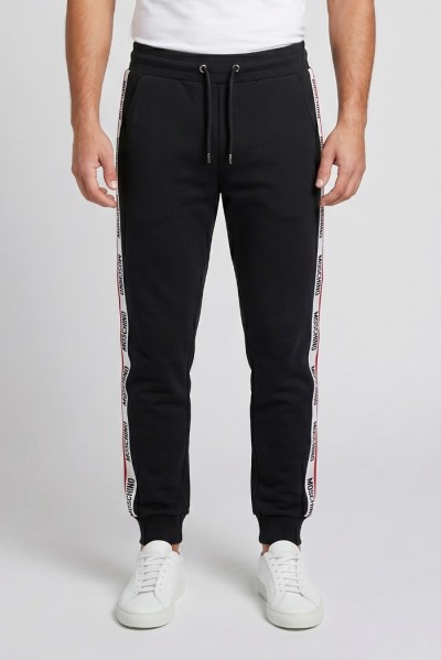 Moschino pantalone in felpa con bande logate V1A6884-4409 — 805219040079790_1