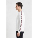 Moschino felpa girocollo in cotone con bande logate V1A1781-4409 [975b7b65]