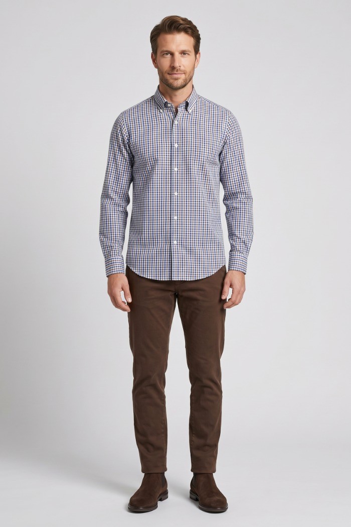 Vipa Camiceria camicia in cotone a quadri Graz [39fac7d6]