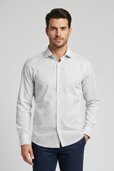 Vipa Camiceria camicia a fantasia in cotone Baddi — 805219040079051_1