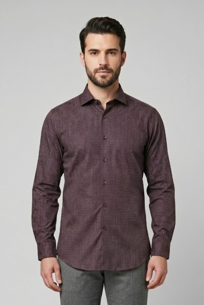 Vipa Camiceria camicia in cotone a pois Campus — 805219040079053_1
