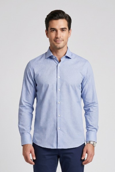 Vipa Camiceria camicia in cotone a pois Guana — 805219040079054_1