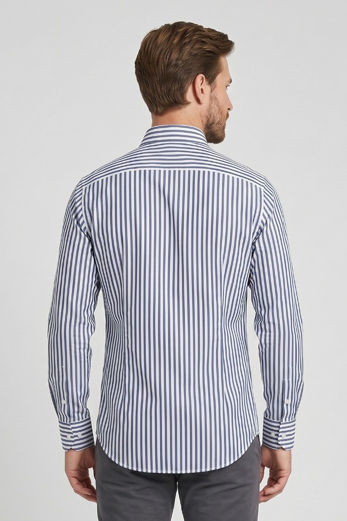 Vipa Camiceria camicia rigata in cotone Lingua [e7827986]