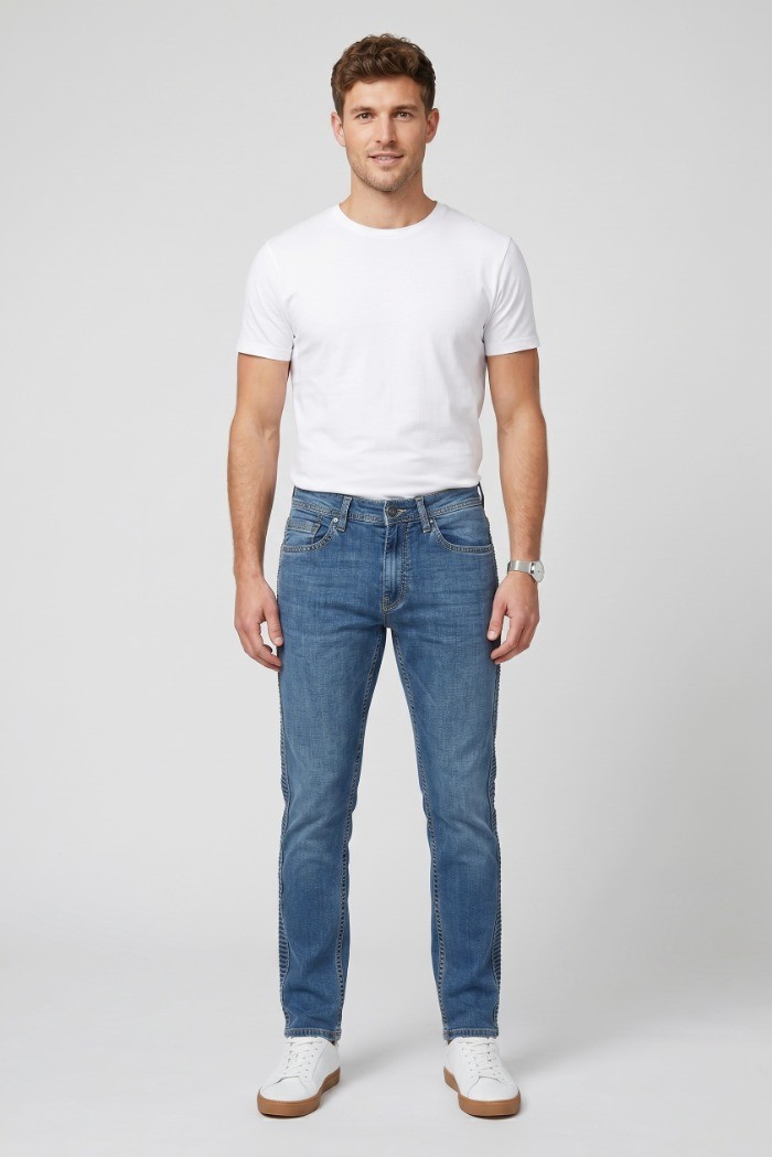 Johnny Looper jeans slim fit in denim di cotone stretch JP909 [193af1b3]