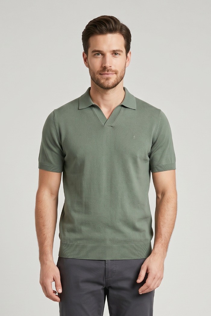 Jaggy polo derby in filo con logo Dousa JMD053DZ144261 [d02f7d15]