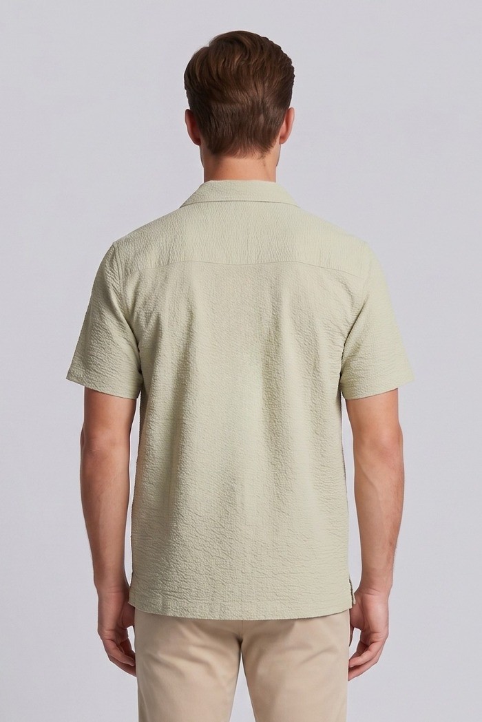 Lyle & Scott camicia mezza manica in seersucker Crinkle Resort SW2409V [fde2d38e]