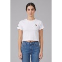 US Polo ASSN t-shirt cropped in jersey con logo ricamato Liby US43354024 [9c92db94]