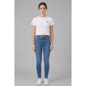 US Polo ASSN t-shirt cropped in jersey con logo ricamato Liby US43354024 [f2a9599d]