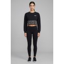 Moschino felpa girocollo cropped con stampa logo sul fondo V6A1721-4418 [f5625c08]