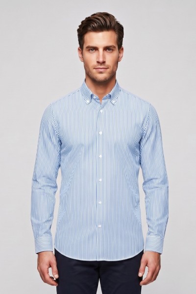 Paul Matthew camicia rigata in cotone CF11-1715 — 805219040078706_1