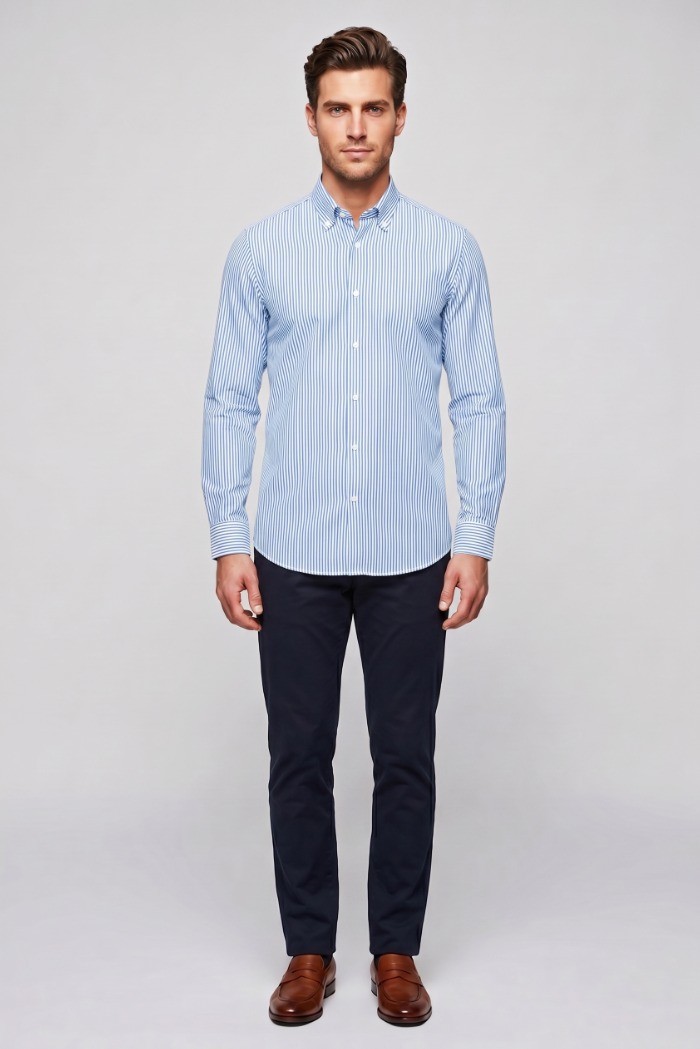 Paul Matthew camicia rigata in cotone CF11-1715 [197af9f9]