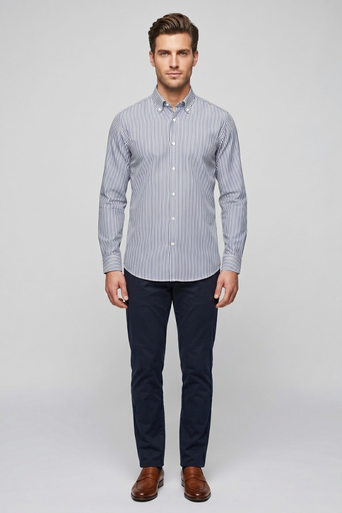 Paul Matthew camicia rigata in cotone CF11-1715 [15ebd780]