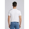 Moschino t-shirt in cotone con bande logate V1A0781-4405 [b1fcd36d]