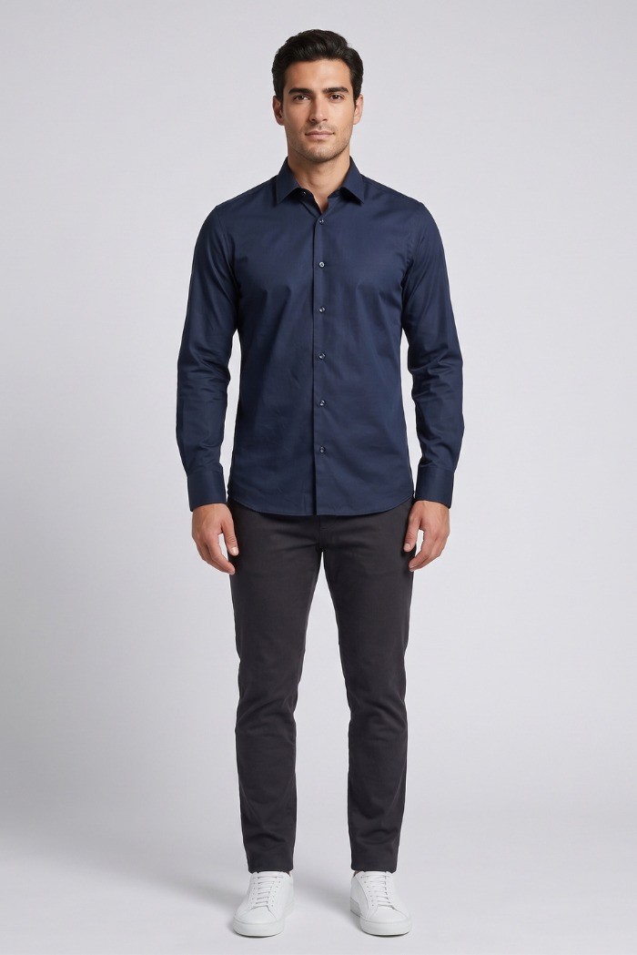 Sartor camicia slim fit in cotone stretch F1-11DUTY-S-6-531 [3de2bdad]