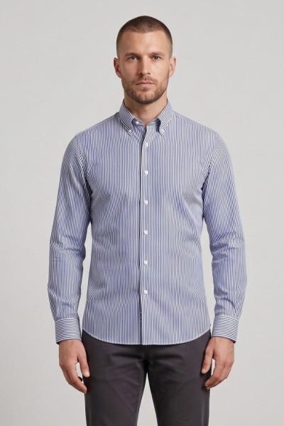 Filippo Gelsi camicia botton down rigata regular fit 120-2FP [7a97f29c]