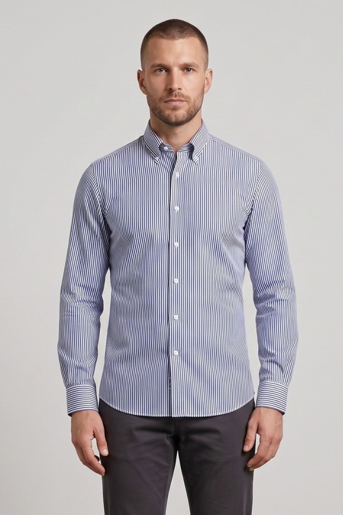 Filippo Gelsi camicia botton down rigata regular fit 120-2FP [7a97f29c]