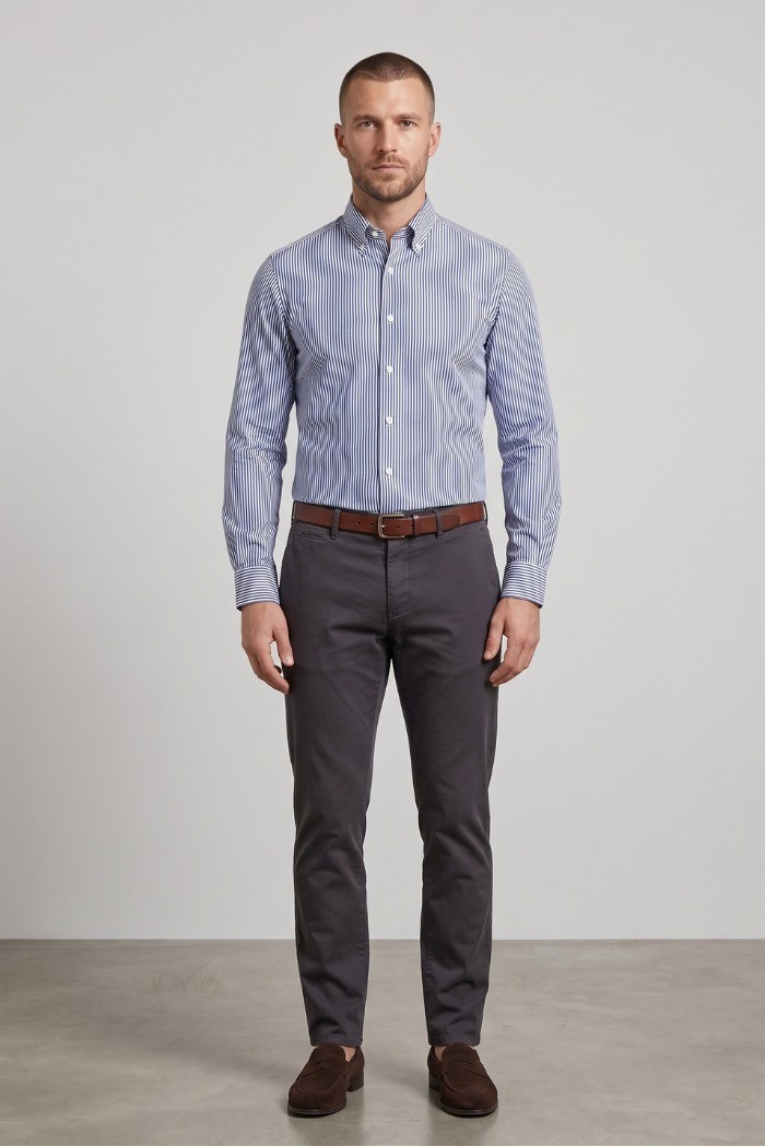 Filippo Gelsi camicia botton down rigata regular fit 120-2FP [14ac7095]
